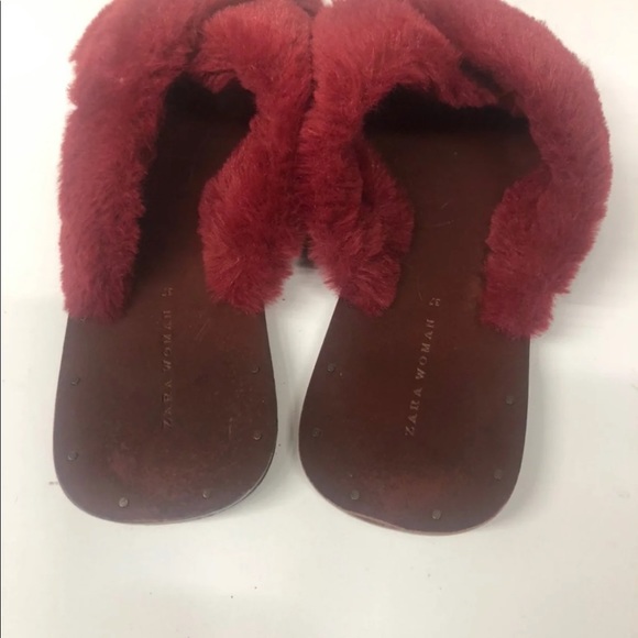 Zara faux fury slides - Picture 3 of 4